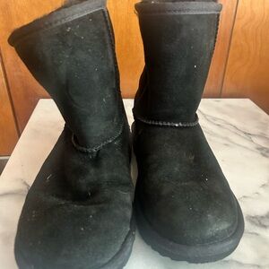 UGG Kids Black Suede Boots